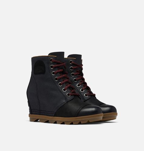 Sorel Joan Of Arctic Wedge Outfit, Sorrel Joan Of Arctic Wedge Boots Outfit, Sorel Joan Of Arctic Next Lite, Sorel Boots Wedges, Sorrel Joan Of Arctic Wedge Boots, Sorel Booties, Winter Wedges, Sorel Wedge Boots, Womens Wedge Boots