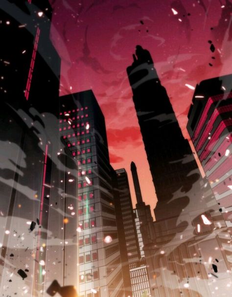 Anime City Background Day, Comic Art Cityscape, Night City Concept Art, City Art Anime, Semi Futuristic City, Manga City Backgrounds, City Background Landscape, Future City Concept Art, Monochromatic Cityscape