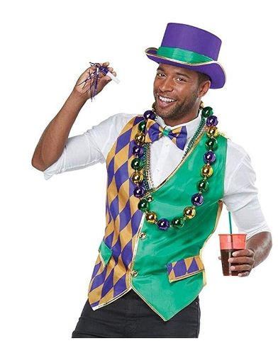 Mardi Gras California costumes Men Adult |  Mardi Gras costume| Mardi gras Party| Mardi gras decorations | Mardgi gras outfit |Mardi gras food | Mardi Gras Shirts | Mardi Gras Banner Mardi Gras Outfit Ideas, Men's Costumes, Roller Skating Outfits, Argyle Vest, Vest And Bow Tie, Mardi Gra, Mardi Gras Outfits, California Costumes, Mardi Gras Costumes