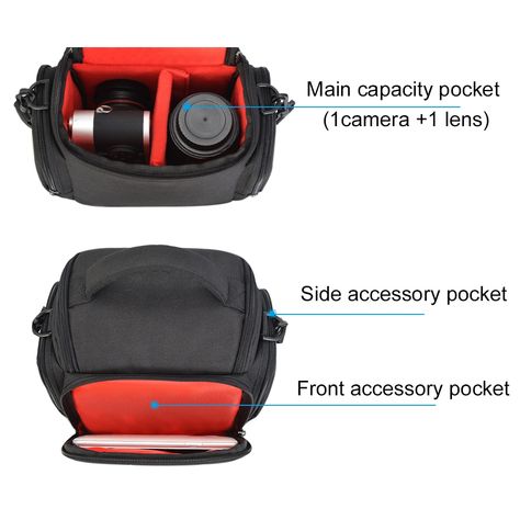 CADeN DSLR Camera Bag Polyester Shoulder Bag Camera Case For Canon Nikon Sony Lens Pouch Bag Waterproof Photography Photo Bag|Camera/Video Bags| - AliExpress Sony Lens, Nikon F3, Cheap Cameras, Dslr Camera Bag, Photo Bag, Camera Video, Professional Bag, Compact Camera, Gear Bag