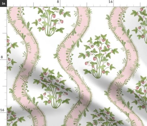 Victorian Garden Fabric Strawberry Center Stripe by Danika_herrick Grandmillennial Cottagecore Stripe Fabric by the Yard by Spoonflower - Etsy Danika Herrick, Garden Fabric, Victorian Garden, Stripe Fabric, Art Licensing, Striped Fabrics, Fabric By The Yard, Textiles, Yard