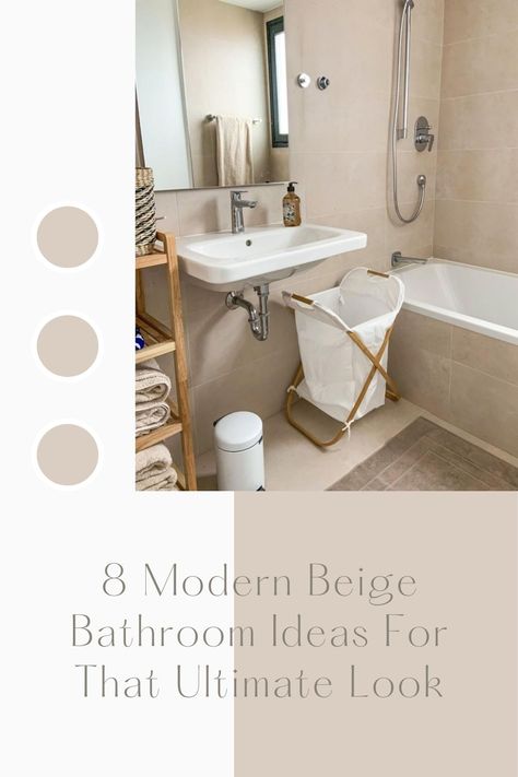 Do you wish to have contemporary elegance and timeless sophistication in your bathroom design? Are you looking for a serene sanctuary that is both stylish and elegant? Beige Grey Bathroom Ideas, White And Beige Bathroom Ideas, Beige And Gray Bathroom, Grey And Beige Bathroom, White And Beige Bathroom, Modern Beige Bathroom, Grey Bathroom Ideas, Beige Bathroom Ideas, Elegant Bathroom Design