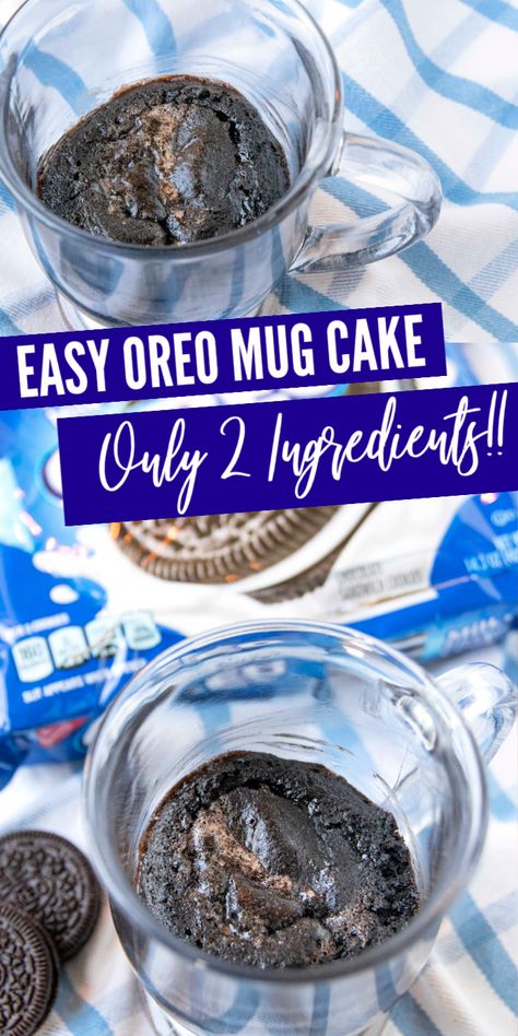 Oreo Mug Cake is a TikTok Sensation! 2 ingredients is all you need to make a rich and decadent Oreo mug cake in minutes. The ultimate mug cake recipe. #passion4savings #mugcake #oreo #tiktok #viral #recipe #dessert #easy #2ingredient Recipe Dessert Easy, Oreo Mug Cake, Oreo Mug, Single Serve Cake, Oreo Milk, Easy Mug Cake, Oreo Thins, Mug Cake Recipe, Milk Dessert