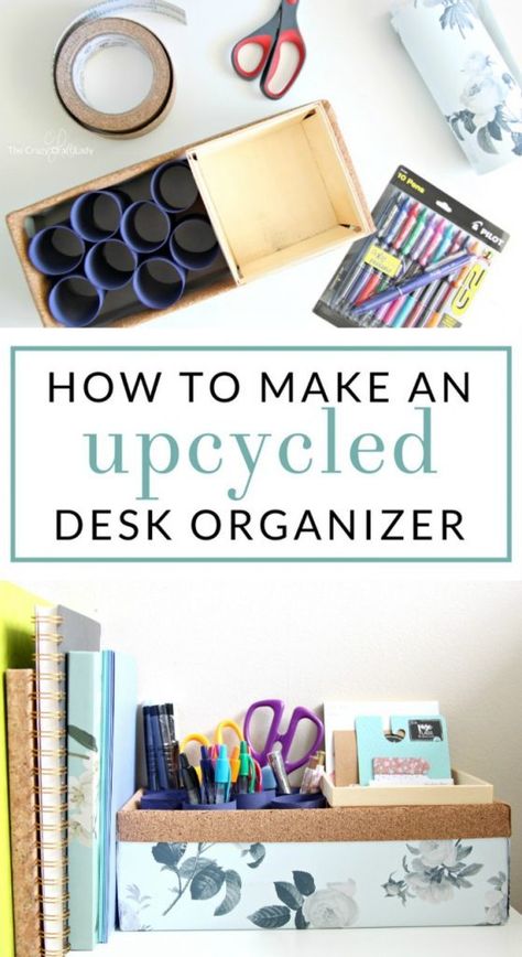 16 Expensive Looking Recycled Organizing Ideas That Cost Absolutely Nothing Diy Pen Organizer, Diy Organizing Ideas, Diy Organization Hacks, Recycle Organization, Upcycle Desk, Desk Clear, Diy Organizing, Pen Organizer, Eco Friendly Diy