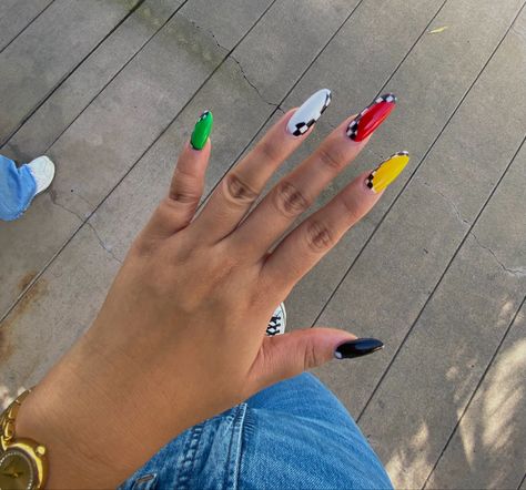 He Won In Spa He Wins In Monza, Ferrari Nail Art, Monza F1 Track, Ferrari Nails, F1 Nails, Monza F1, Nail Inspo Aesthetic, Formula 1 Aesthetic, Ferrari Aesthetic