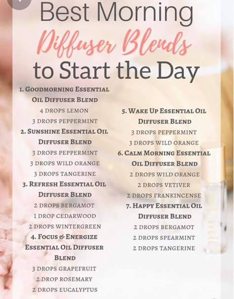 Essential Oil Combinations, Diy Essential Oil Recipes, Doterra Essential Oils Recipes, Essential Oil Diffuser Blends Recipes, Best Morning, Young Living Essential Oils Recipes, Essential Oils Guide, Essential Oil Diffuser Recipes, Oil Diffuser Recipes