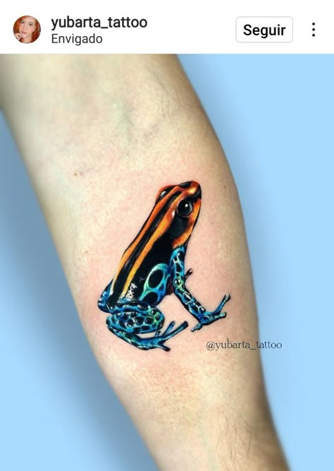 Dart Frog Tattoo, Toad Tattoo, Frog Tattoo, Dart Frogs, Frog Tattoos, Poison Dart, Dart Frog, Halloween Tattoos, Realism Tattoo