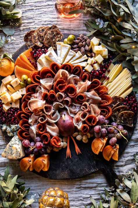 30 Thanksgiving Charcuterie Board Ideas That'll Impress Guests Thanksgiving Charcuterie Board, Friendsgiving Food Ideas, Thanksgiving Charcuterie, Holiday Cheese Boards, Charcuterie Appetizers, Assorted Nuts, Friendsgiving Food, Whipped Goat Cheese, Holiday Appetizers Recipes