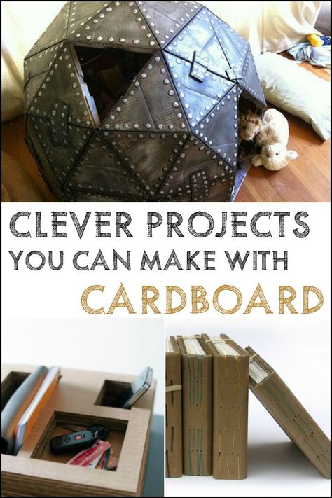 With these insanely clever craft ideas, you won’t look at cardboard the same way again! Crafts Using Cardboard, Uses For Cardboard, Things To Make Out Of Cardboard, Diy From Cardboard, Diy Cardboard Crafts, Cardboard Crafts Decoration, Cardboard Ideas, Cardboard Projects, Cardboard Construction