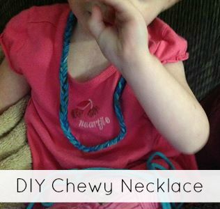 DIY Chewy Necklace Tutorial Chewelry Necklaces, Sensory Processing Activities, Chew Necklace, Necklaces Diy, Oral Motor, Pediatric Occupational Therapy, Sensory Tools, Diy T Shirt, Sensory Integration