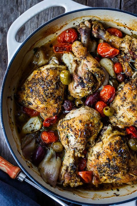 Chicken Provençal Recipe | Feasting At Home Herbs De Provence Chicken, Chicken Provencal, Paris Kitchen, Chicken Tonight, Farmers Market Recipes, 2024 Recipes, Easter 2023, French Recipes, Mediterranean Chicken