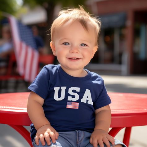 USA Flag infant baby bodysuit, Baby's First 4th of July, Patriotic shirt, boy, girl, Independence Day, Memorial Day, Military Baby, Patriot by sparklesbyshell on Etsy Military Baby, Patriotic Baby, Usa Pride, Patriotic Shirt, American Spirit, National Holidays, Spirit Wear, Patriotic Shirts, Toddler Tees