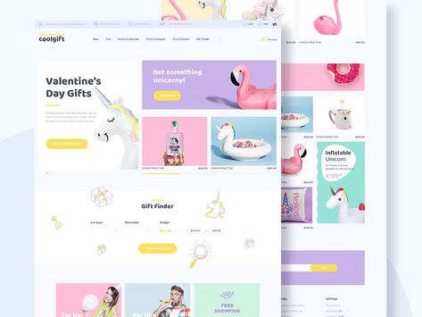 Gift Website Design, Gift Website, Craft Website Design, Pastel Web Design, Eccomerce Website Design, Sweet Shop Website Design, Pastel Website, Pastel Website Design Inspiration, Pastel Website Design