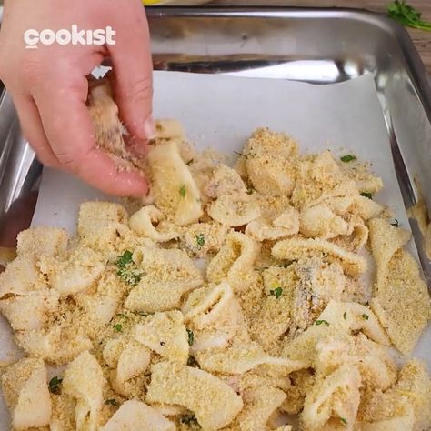 Baked Squid Recipes, Squid Recipes, Cookist Wow, Calamari, Christmas Eve, Seafood, Meat, Fish, Chicken