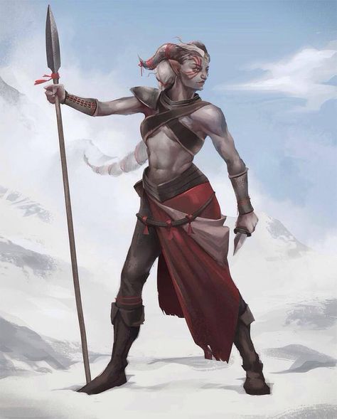 This. This right here is how the female qunari should have been done. There are feminine qunari out there, yes, but I still find it hard to believe that Bioware couldn't do what was above: strong, dominant air, but still a woman in face shape and body. Dragon Age Qunari, Tiefling Female, Art Demon, Dragon Age Games, Monster Characters, Female Fighter, Dragon Age Inquisition, Fantasy Races, Fantasy Rpg