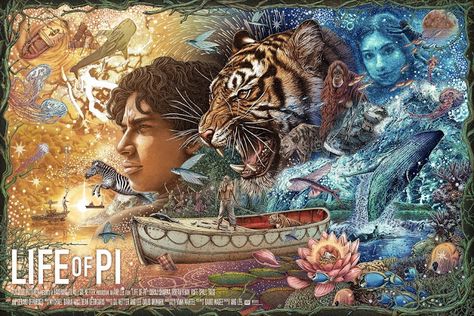 Life Of Pi 2012, A Princess Of Mars, Ang Lee, Film Posters Art, Life Of Pi, Movie Posters Design, Pop Culture Art, Alternative Movie Posters, Movie Poster Art