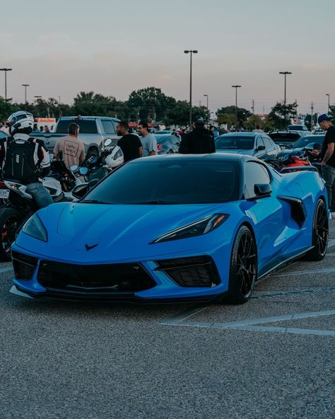 True blue and built for speed. • • • • #Corvette #BlueBeast #AmericanMuscle #CarEnthusiast #PerformanceMachine Blue Corvette, Blue Cars, Blue Car, My Dream Car, True Blue, Dream Car, Christmas List, Dream Cars, Dark Blue