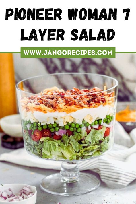 In this blog, I will share with you a Pioneer Woman 7-Layer Salad Recipe that is extremely delicious. #SaladRecipes #7-LayerSaladRecipe #PioneerWoman 5 Layer Salad Recipe, 7 Layer Salad With Ranch Dressing, Layered Salad Pioneer Woman, Pioneer Woman Salad Recipes, Seven Layer Salad Dressing, 7 Layered Salad, Pioneer Woman Cinnamon Rolls, 7 Layer Salad, Layer Salad