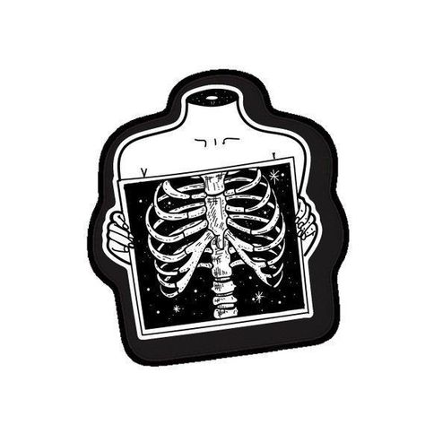 Aesthetic Stickers Black, X Ray Skeleton, Medical Stickers, Medical Wallpaper, Skeleton Sticker, Sticker Aesthetic, Black And White Stickers, Stickers Aesthetic, Tumblr Stickers