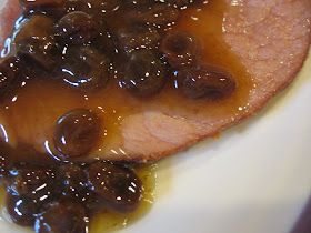 cookin' up north: Raisin Sauce Recipe for Ham Raisin Sauce For Ham, Recipe For Ham, Raisin Sauce, Ham Sauce, Christmas Dinners, Ham Steaks, Rum Raisin, Pork Ham, Kitchen Witchery