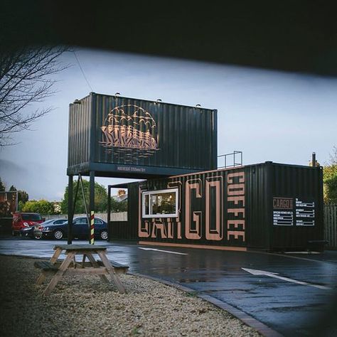 @cargo_coffee was voted Best Use of a Shipping Container for 2018 - by me :) What a great drive thru! Please tell me youve been here!  Bangor County Down Northern Ireland  Follow @coffeeshopsoftheworld Credit @cargo_coffee Tag your friends!  @KolobCo Cold Brew Coffee Makers Truck Interior Design, Food Truck Design Interior, Coffee Tag, Food Truck Interior, Shipping Container Cafe, Container Coffee Shop, Drive Thru Coffee, Container Restaurant, Container Cafe