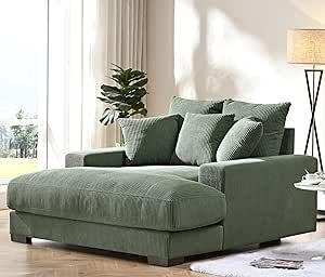 Green Chaise Lounge, Large Chaise, Corduroy Upholstery, Upholstered Chaise Lounge, Upholstered Chaise, Chaise Lounge Sofa, Inspire Me Home Decor, Chaise Lounges, Wood Sofa