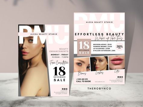 Make Up Artist Flyer Design, Make Up Class Flyer, Makeup Services Flyer, Makeup Class Flyer, Mua Flyer, Beauty Flyer, Nail Makeup, Makeup Ads, Flyer Design Inspiration