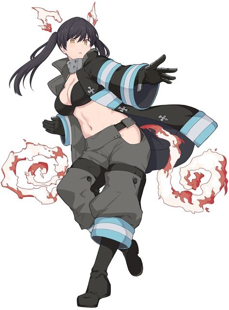 Tamaki Kotatsu • Fire Force Maki Oze, Arte Zombie, Shinra Kusakabe, Good Anime Series, Chinese Cartoon, Board Art, Fire Force, Fire Brigade, Anime Character Drawing