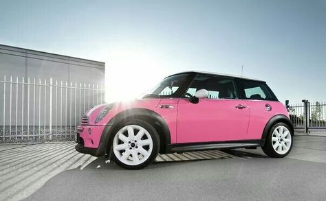 #pink Pink Mini Cooper, Pink Mini Coopers, Luxury Cars Range Rover, Pink Cars, Girly Car, Mini Coopers, Good Year, I Love Pink, Pink Car