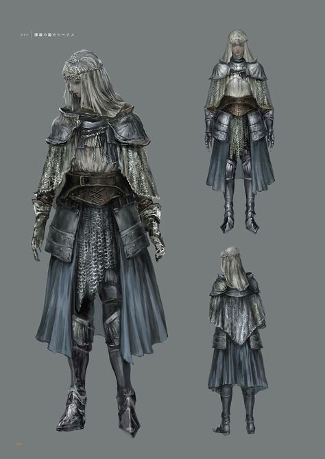 Dark Souls 3 Concept Art - Sirris Concept Art Dark Souls 3 Characters, Dark Souls Characters, Dark Souls Design, Dark Souls Concept Art, Soul Saga, Fashion Souls, Soul Game, Demon Souls, Dark Souls 3