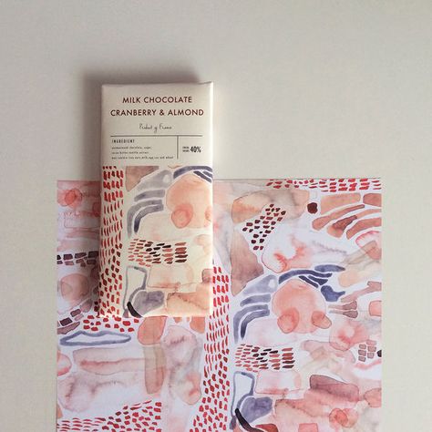 Watercolor Packaging Design, Watercolor Chocolate, Watercolor Packaging, Soap Packaging Design, Chocolate Packaging Design, Candy Packaging, Simple Packaging, Chocolate Wrappers, Branding Design Packaging