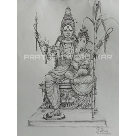 Pratham Werulkar (@werulkarpratham) • Instagram photos and videos Hindu Goddess Drawing, Indian Sculpture Ancient Drawing, 10 Mahavidya, Shiv Family, Lalitha Sahasranamam, Stone Sculpture Art, Tripura Sundari, Indian Traditional Paintings, Ancient Drawings