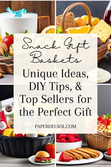 Discover the perfect snack gift basket ideas for any occasion, from men's gift baskets to birthday gift baskets for her. We compare snack baskets, and teach you how to make a DIY snack basekt Snack Gift Basket Ideas, Gift Baskets For Her, Business Gift Baskets, Snack Gift Baskets, Theme Baskets, Men Gift Basket, Blog Organization, Baskets For Men, Diy Snacks