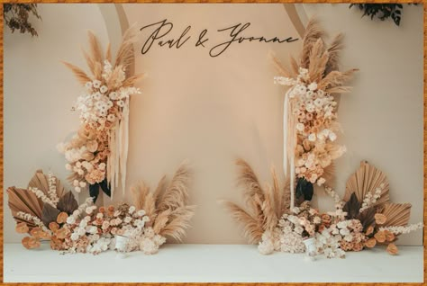 Wedding Backdrop Design Rustic, Wedding Backdrop Design Backgrounds, Macrame Photo Backdrop, Boho Theme Wedding, Backdrop Engagement, Filipiniana Wedding Theme, Engagement Backdrop, Wedding Photo Backdrop, Backgrounds Ideas