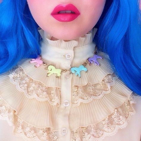 My favorite pink lipstick, @limecrimemakeup #Geradium! It's so vibrant it practically glows. 💗 Necklace by @macarons_and_stilettos. Doe Deere, Doe Deer, Jewelry Kawaii, Kawaii Necklace, Unicorn Jewelry, Unicorn Earrings, Lipstick Pink, Imperfection Is Beauty, Hair Color Crazy