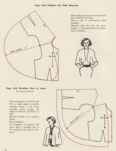 Adventures with Tigergirl: How to make a cape / capelet How To Make A Cape, Pola Blus, Cape Pattern Sewing, Detail Couture, Bolero Pattern, Patron Vintage, Clothes Toys, Cape Pattern, Vintage Cape