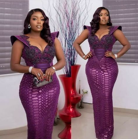 Lace Styles For Wedding, Lace Dress Classy, Reception Gown, Kente Styles, Lace Gown Styles, Lace Dress Styles, Dinner Dress Classy, African Lace Dresses, Asoebi Styles