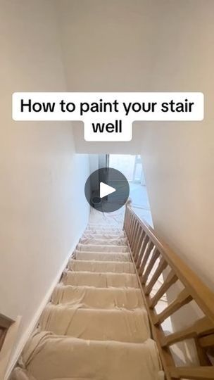 1.8K views · 2.4K reactions | ⭐️HOW TO: Paint a Stairwell⭐️

Not how to paint your stair… well

I would highly advise not tackling this yourself and getting a professional to do it but if you’re hell bent on attempting it, be safe 

#howtodecorate #beforeandafter #paintinganddecorating #diy #diydecorating
#DIYpainting #decoratingtutorial #HomeRenovation #renovationproject #paint #painting #smcleandecor #decor #decoration #decoração #design #diy #diyhomedecor #oddlysatisfying #asmr #insta #instagram #instalike #instadaily #instagood #instareels #viral | Stuart McLean | smcleandecor · Original audio How To Paint A Stairwell, Paint Color For Stairs, Painting Stairs White, Staircase Painting Ideas Wall, How To Paint Stairs, Stairwell Paint Colors, Stairwell Painting, How To Paint Stairwell, Bottom Of Stairs Decor