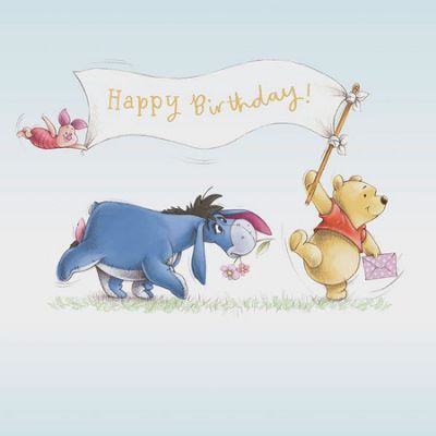 Happy Birthday Winnie The Pooh Image, Pooh Happy Birthday, Winnie The Pooh Watercolor, Pooh Watercolor, Piglet Birthday, Winie The Pooh, Pooh Drawing, Pooh Wallpaper, Happy Birthday Disney