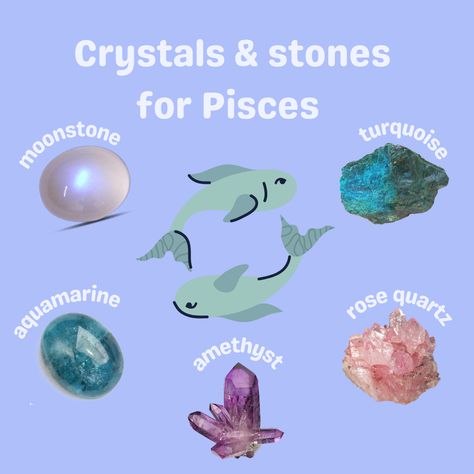 Pisces Crystals And Stones, Pisces Colours, Pisces Magic, Pisces Crystals, Pisces Color, Celtic Zodiac, Crystals Healing Grids, March Pisces, Pisces Season