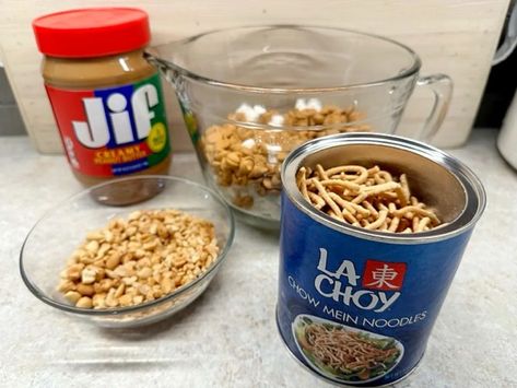 How To Make Chow Mein Noodle Haystacks | GB's Kitchen Peanut Butter Haystacks, Hacks For Home, Easy Ham, Peanut Butter Marshmallow, Chow Mein Noodles, Chocolate Shake, Peanut Butter Bars, Butterscotch Chips, Chow Mein