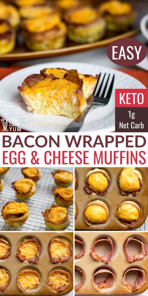 Egg And Cheese Muffins, Low Carb Egg Muffins, Bacon Cups, Bacon Egg Muffins, Egg Muffin Cups, Eggs Potatoes, Medicine Tips, Low Carb Low Fat Recipes, Egg Muffin