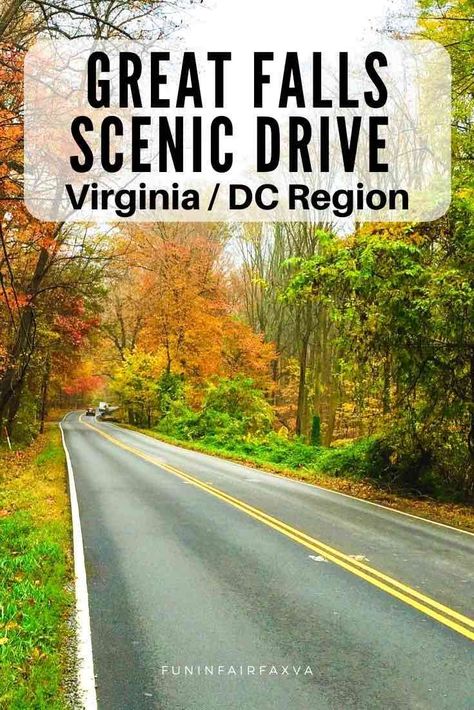 Great Falls Virginia, Virginia Fall, Virginia Travel, Scenic Roads, Beautiful Farm, Great Falls, Usa Travel Destinations, Scenic Routes, Northern Virginia