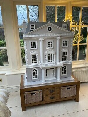 Condition is "Used". collection only. Vintage Floor Plans, Large Dolls House, Georgian Doors, British Homes, Wooden Dolls House Furniture, Furniture Hinges, Dining Room Table Chairs, Room Boxes, Miniature Dollhouse Furniture