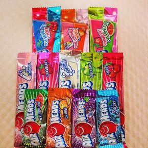 A Land of Vegan Candy | PETA Airheads Aesthetic, Vegan Halloween Candy, Sour Food, Cotton Candy Fudge, Candy Aisle, Candy Stash, 90s Candy, Candy Salad, Air Heads