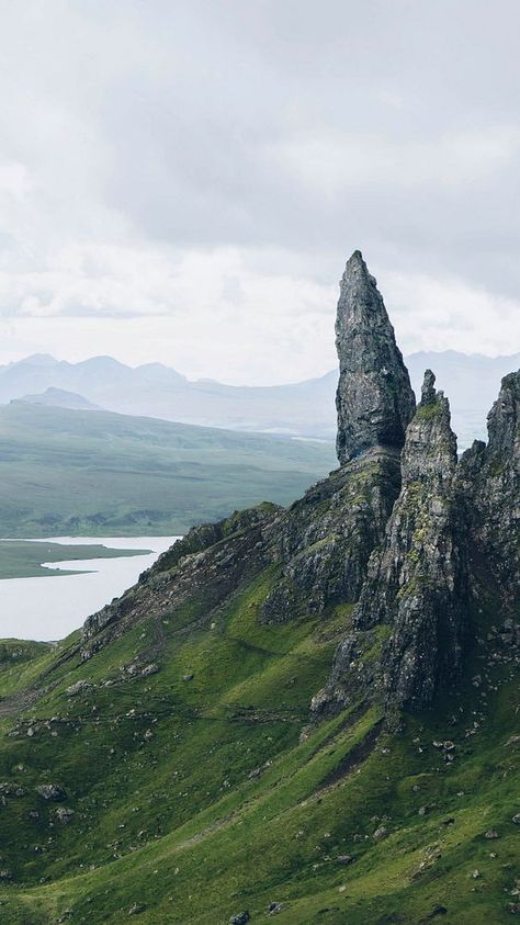 Nature iPhone wallpaper, mountain mobile background, the Storr on the Trotternish peninsula of the Isle of Skye, Scotland | premium image by rawpixel.com / Jack Anstey Nature Phone Wallpaper, Mountain Mobile, Scotland Wallpaper, Uk Wallpaper, Wallpaper Mountain, Mobile Background, Reflection Photos, Isle Of Skye Scotland, Nature Iphone Wallpaper