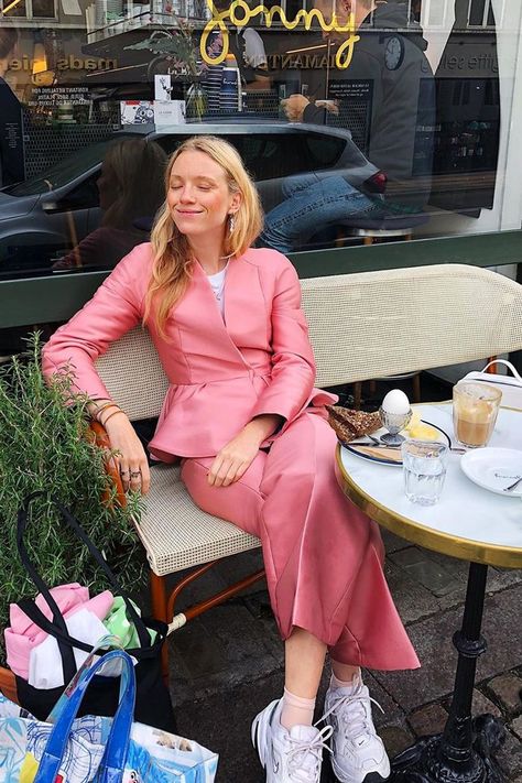 Pernille Rosenkilde, New Outfit Ideas, Scandi Fashion, Air Max 90 Leather, Michael Kors Outlet, Pink Suit, Knit Turtleneck Sweater, My Wardrobe, Wearing Clothes