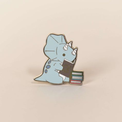 Size: 1.5" x 1.5" Dinosaur Pin, Enamel Pin Collection, Bag Pins, Dinosaur Gifts, Cool Pins, Book Reading, Cute Animal Drawings, Metal Pins, Cute Pins