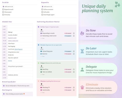 ADHD Notion Life Planner ADHD Notion Template Ocd Organization Aesthetic, Notion Board, Digital Planner Ideas, Notion Life Planner, Notion Ideas, Planner Designs, Notion Aesthetic, Life Planner Organization, Notion Dashboard