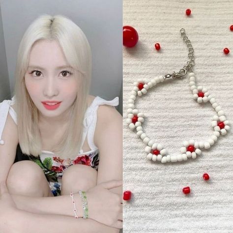 Beads Bracelet Kpop Idol, Twice Beads Bracelet Kpop, Twice Bracelet Beads, Kpop Inspired Jewelry, Kpop Beaded Jewelry, Kpop Bead Bracelets, Kpop Idol Bracelet, Kpop Bracelet Ideas, Bracelet Beads Ideas